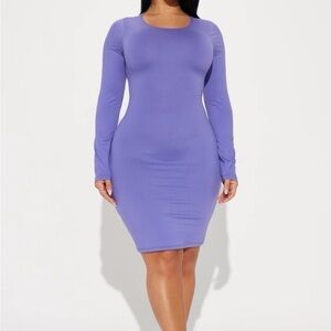 Sara Double Lined Mini Dress - Purple Fashionnova